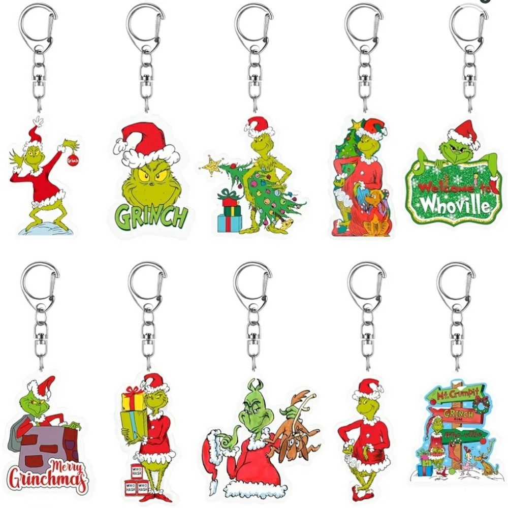 Christmas the grinch key chain